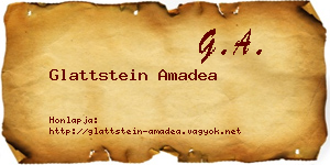 Glattstein Amadea névjegykártya